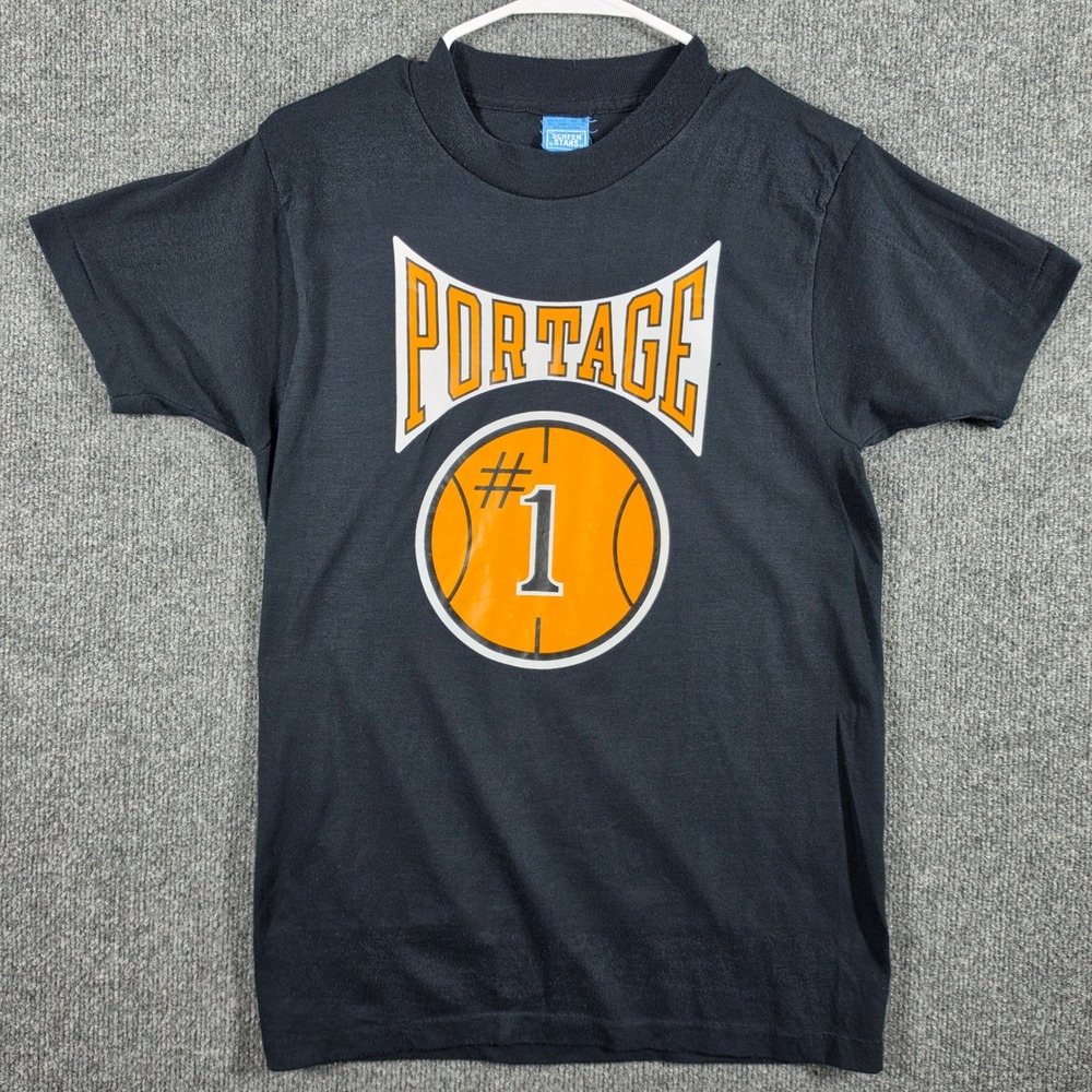 Screen Stars Shirt Mens Medium Vintage 80s Basketball Single Stitch Retro USA